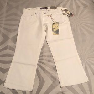 BNWT White Capri Jeans